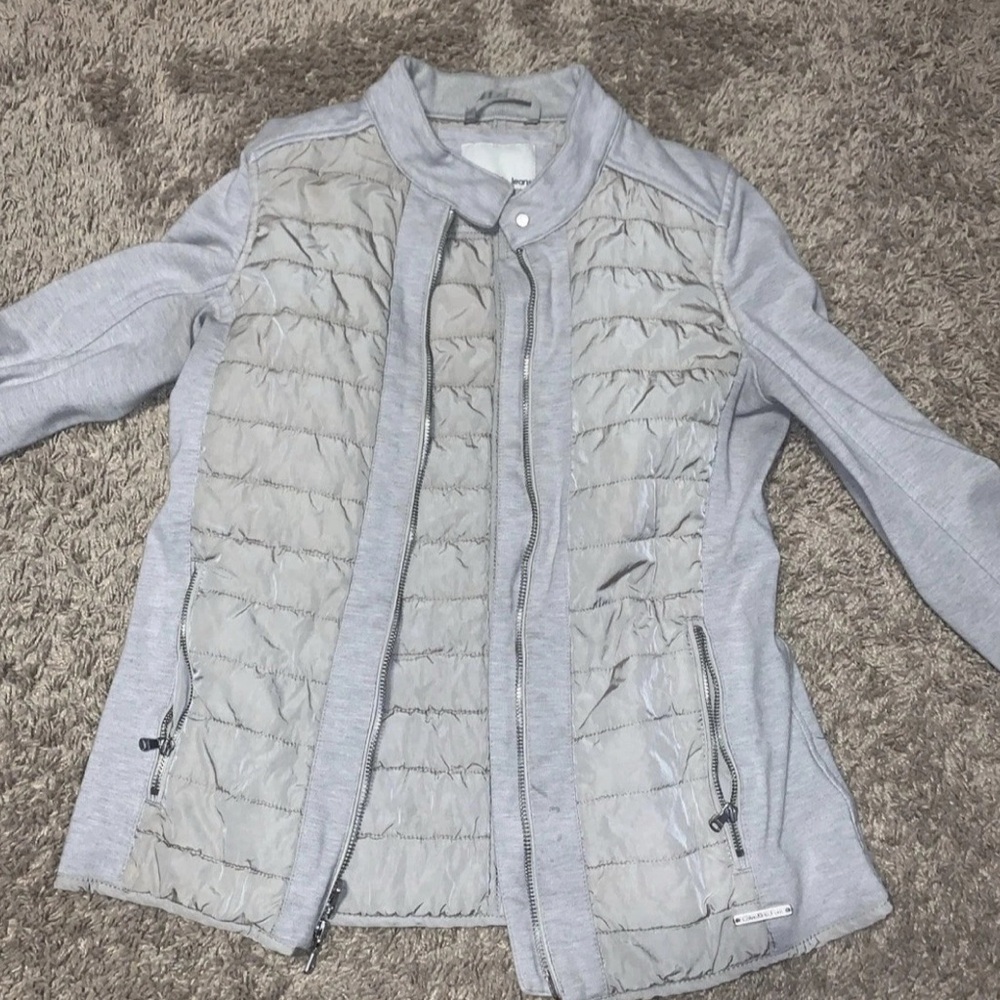 Women's Gray Calvin Klein Quilted Jacket size small